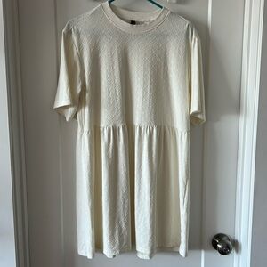 Cream oversized mini dress